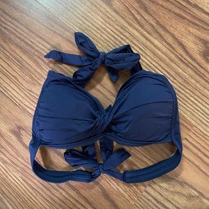 Navy push up bikini top